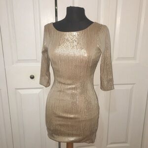 As U Wish gold sequin dress.